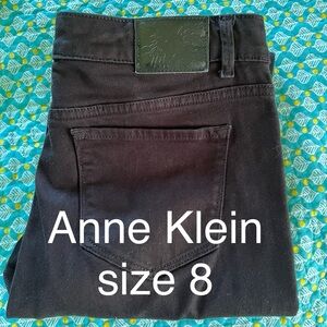 Anne Klein Black Straight-Leg Jeans